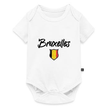 Bruxelles Belgique - Body à manches courtes Premium Bébé - blanc - Devant