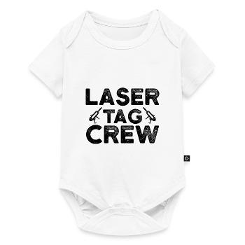 Laser Tag Crew Lasertag Player Lasertag Phaser Las - Baby Premium Kurzarmbody - Weiß - Vorne