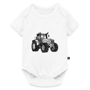 Traumhafte Zugmaschine Großer Acker Traktor - Baby Premium Kurzarmbody - Weiß - Vorne