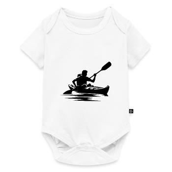 Sports nautiques Kayak Boat avec canoéiste - Body à manches courtes Premium Bébé - blanc - Devant