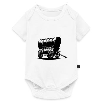 Carriage Horses Carriage Old covered wagon - Baby Premium short-sleeve bodysuit - white - Front