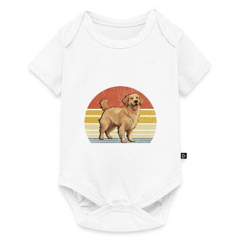 Retro Vintage Golden Retriever GR Dog Golden Retri - Baby Premium short-sleeve bodysuit - white - Front