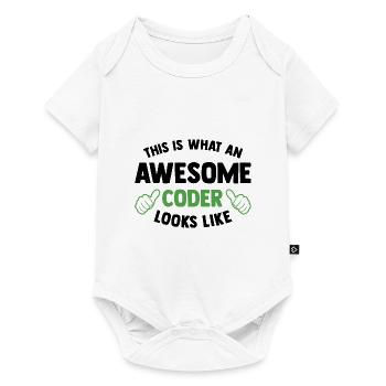 This Is What An Awesome Coder Looks Like Programmi - Baby Premium Kurzarmbody - Weiß - Vorne