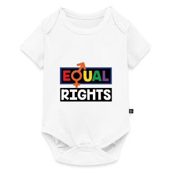 Equality Gay Pride Lgbtq Rainbow Transgender Bisex - Baby Premium Kurzarmbody - Weiß - Vorne