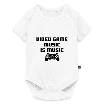 Video Game Is Music Video Game Player Nerd Geek Pc - Baby Premium Kurzarmbody - Weiß - Vorne