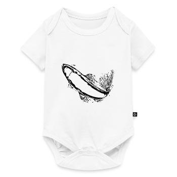 Vintage Forelle im Sprung - Baby Premium Kurzarmbody - Weiß - Vorne
