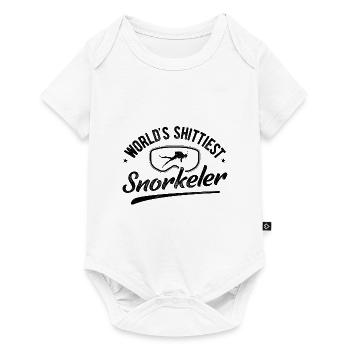 World's Shittiest Snorkeler Scuba Diver Diving Sno - Baby Premium Kurzarmbody - Weiß - Vorne
