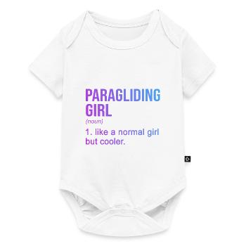 Paragliding Girl Like A Normal Girl But Cooler Par - Baby Premium Kurzarmbody - Weiß - Vorne
