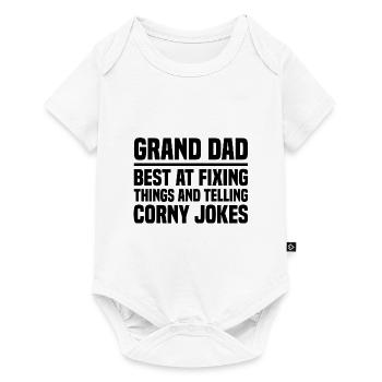 Grand Dad Best At Fixing Things And Telling Corny - Baby Premium short-sleeve bodysuit - white - Front