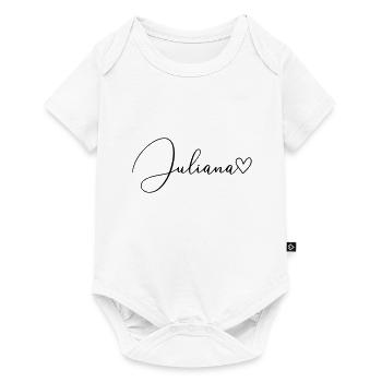 Juliana Nom de famille Prénom Fille - Body à manches courtes Premium Bébé - blanc - Devant