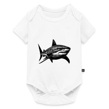 Großer Tigerhai Hai Taucher Lieblingstier - Baby Premium Kurzarmbody - Weiß - Vorne