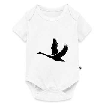 Cygne aux ailes énormes - Body à manches courtes Premium Bébé - blanc - Devant