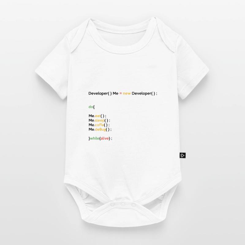 Eat Sleep Code Repeat Coder Programmer Software De Baby Premium Kurzarmbody