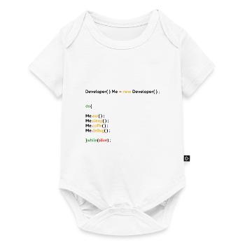 Eat Sleep Code Repeat Coder Programmer Software De - Baby Premium Kurzarmbody - Weiß - Vorne
