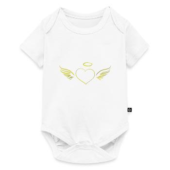 Golden Heart Angel Symbole Ailes - Body à manches courtes Premium Bébé - blanc - Devant