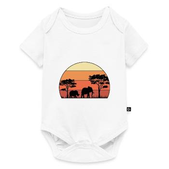 Retro Graphic Animal Keeper Zoo Keeper Animal Love - Baby Premium Kurzarmbody - Weiß - Vorne
