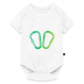 Retro Graphic Climbing Bouldering Rock Climber Mou - Baby Premium Kurzarmbody - Weiß - Vorne