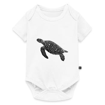 Vintage diving turtle - Baby Premium short-sleeve bodysuit - white - Front