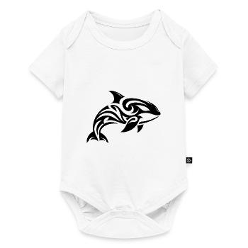 Hübscher Orca Tribal Tattoo Style - Baby Premium Kurzarmbody - Weiß - Vorne