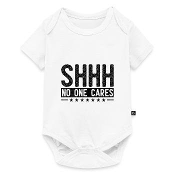 Pssst, es interessiert niemanden, Sarkasmus, Sarkastisch - Baby Premium Kurzarmbody - Weiß - Vorne