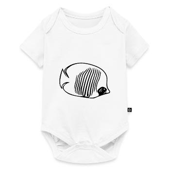 Vintage ButterflyFish - ButterflyFish Fan - Baby Premium short-sleeve bodysuit - white - Front
