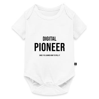Pionnier du numérique Depuis que j’ai appris à l’épeler - Body à manches courtes Premium Bébé - blanc - Devant
