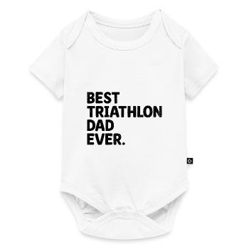 Meilleur papa de triathlon de tous les temps Nager Vélo Course Triathlète F - Body à manches courtes Premium Bébé - blanc - Devant