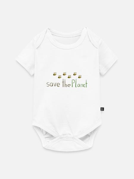 sauver la planète abeilles conservation de la nature protection du climat - Body à manches courtes Premium Bébé - blanc