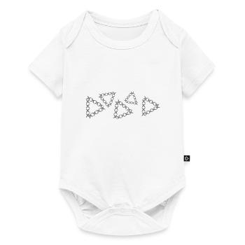 grey pattern cross triangles - Baby Premium short-sleeve bodysuit - white - Front