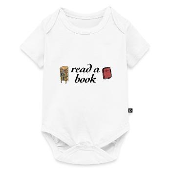 lire un livre - Body à manches courtes Premium Bébé - blanc - Devant