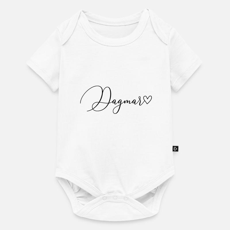 Dagmar Name Vorname Mädchen - Baby Premium Kurzarmbody - Weiß