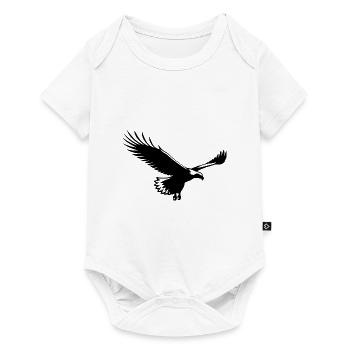 Aigle planeur élégant sur ailes larges - Body à manches courtes Premium Bébé - blanc - Devant