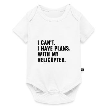 Je ne peux pas avoir de plans avec mon pilote d’hélicoptère - Body à manches courtes Premium Bébé - blanc - Devant