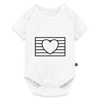Abstrakte LGBTQ Regenbogenfahne - Baby Premium Kurzarmbody - Weiß - Vorne