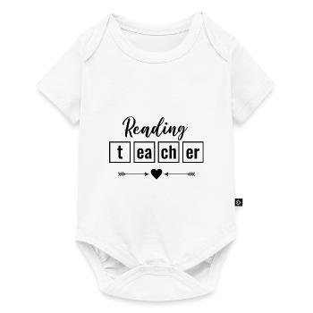 Reading Teacher Book Books Teaching Bookworm - Baby Premium short-sleeve bodysuit - white - Front