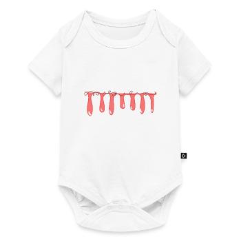trait de motif de slime rouge - Body à manches courtes Premium Bébé - blanc - Devant
