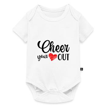 Cheer Your Heart Out Cheerleading Cheerdance Gymna - Baby Premium Kurzarmbody - Weiß - Vorne