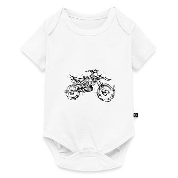 Motocross Motorcycle - Baby Premium short-sleeve bodysuit - white - Front