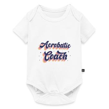 Retro Graphic Gymnast Gymnastics Acrobat Acrobatic - Baby Premium Kurzarmbody - Weiß - Vorne