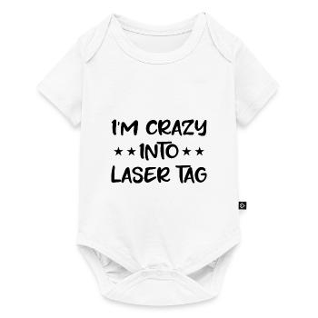 I'm Crazy Into Lasertag Lasertag Player Lasergame - Baby Premium Kurzarmbody - Weiß - Vorne