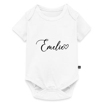 Emelie Surname First Name Girl - Baby Premium short-sleeve bodysuit - white - Front