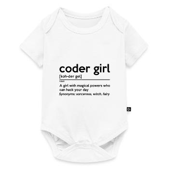 Coding Girl Definition Noun Software Developer Pro - Baby Premium Kurzarmbody - Weiß - Vorne