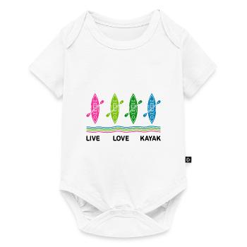 Live Love Kayak Kayaking Rowing Rower Canoe Rower - Baby Premium Kurzarmbody - Weiß - Vorne