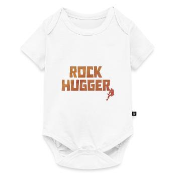 Rock Hugger Climbing Bouldering Rock Climber Mount - Baby Premium Kurzarmbody - Weiß - Vorne