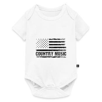Country Music American Flag Song Lover USA Patriot - Baby Premium short-sleeve bodysuit - white - Front