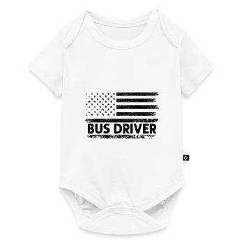 American Flag Bus Driver Patriot School Bus - Baby Premium short-sleeve bodysuit - white - Front