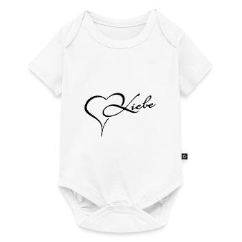 Herz mit Liebe Gefühl - Baby Premium Kurzarmbody - Weiß - Vorne