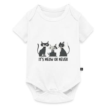 It's Meow Or Never Cat Owner Cat Lover Pets Animal - Baby Premium Kurzarmbody - Weiß - Vorne