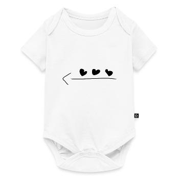 Flèche Trois Coeurs Coeur Rouge - Body à manches courtes Premium Bébé - blanc - Devant