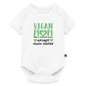 Maman végétalienne | Cadeau maman vegan vegan - Body à manches courtes Premium Bébé - blanc - Devant